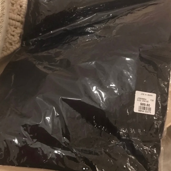 Jos. A. Bank cashmere black scarf - Picture 1 of 2
